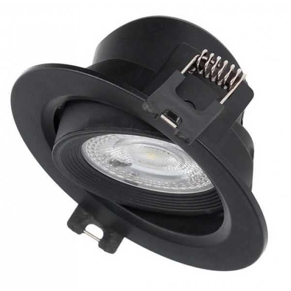 Foco Downlight LED COB Orientable Redondo Ø90mm 8w Negro